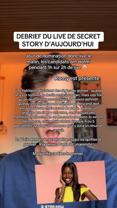 DEBRIEF DU LIVE DE SECRET STORY 👁️