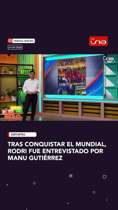 Manu Gutiérrez, periodista venezolano, entrevistó a Rodri luego de que se coronara campeón del Mundial