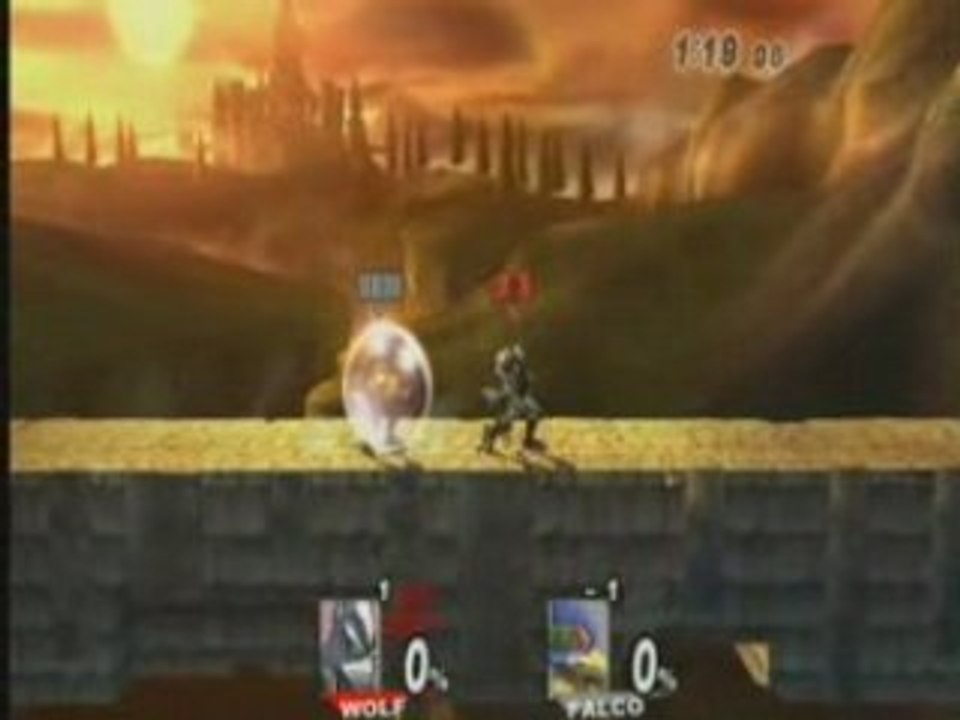 Wolf (moi) vs Falco (cpu)