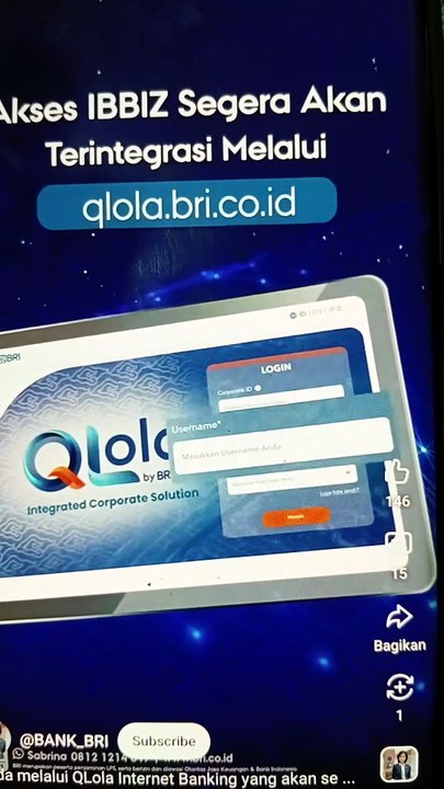 Layanan reaktivasi qlola ib token bri
