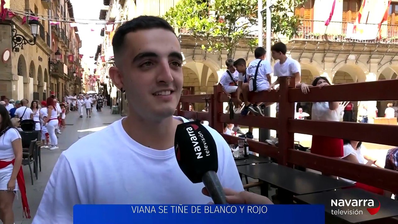 ¡Viana se tiñe de blanco y rojo!