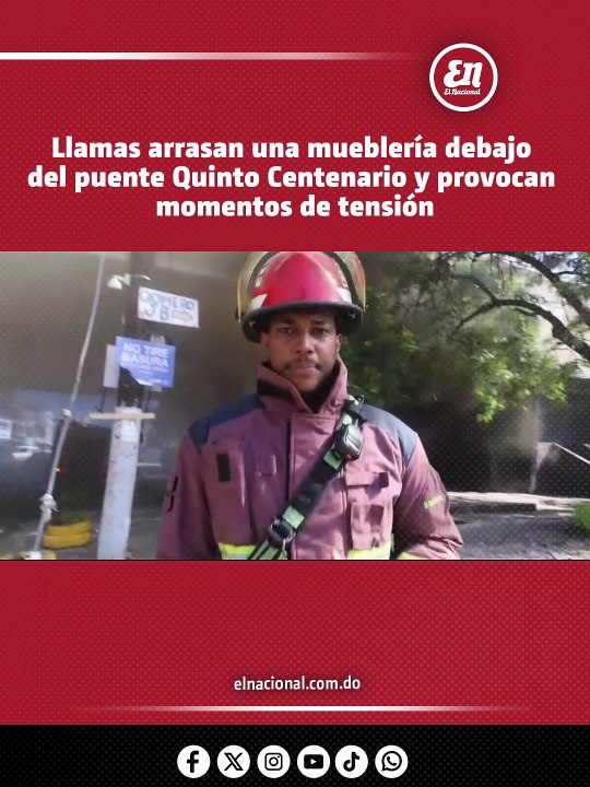 Llamas arrasan una mueblería debajo del puente Quinto Centenario y provocan momentos de tensión
