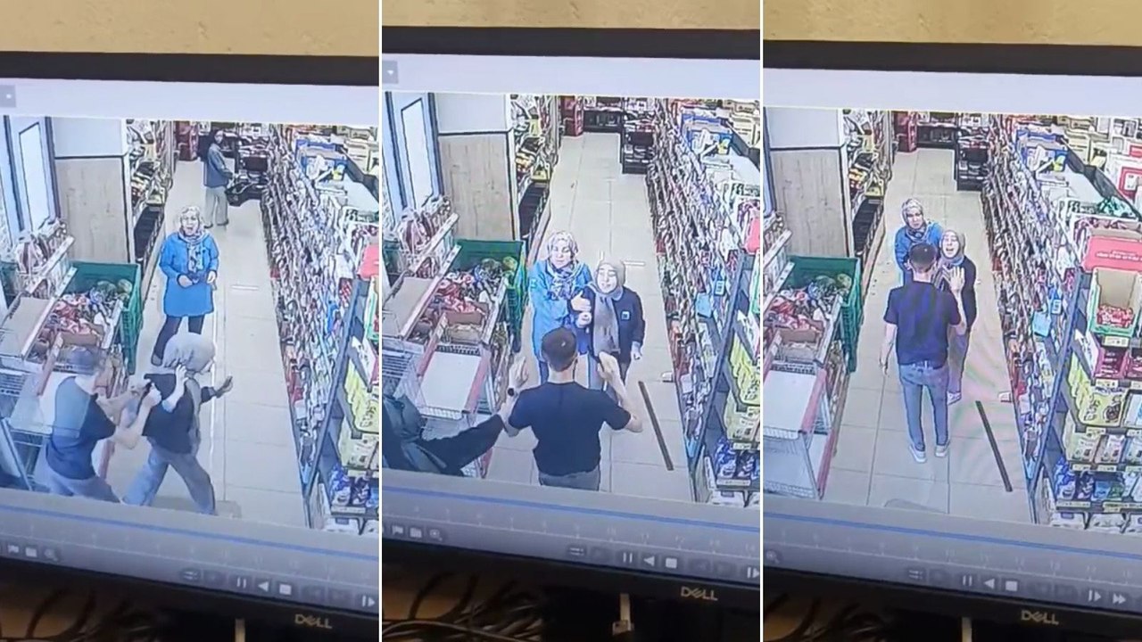 Konya'da kadın market çalışanına şiddet: Yanında eşi ve çocuğu da vardı!