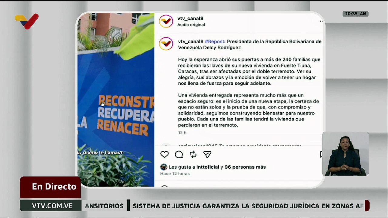 Presidenta Delcy Rodríguez entregó más de 200 viviendas a familias afectadas