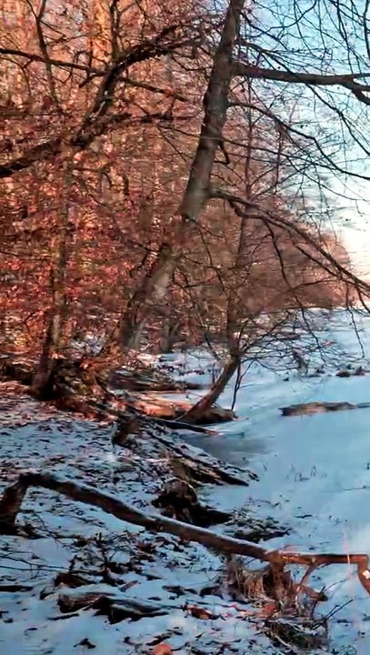 Cold Wind for Relaxation | Frozen Lake in Winter, Open Ice