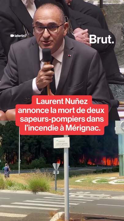 Laurent Nuñez annonce la mort de deux  sapeurs-pompiers dans  l’incendie à Mérignac.