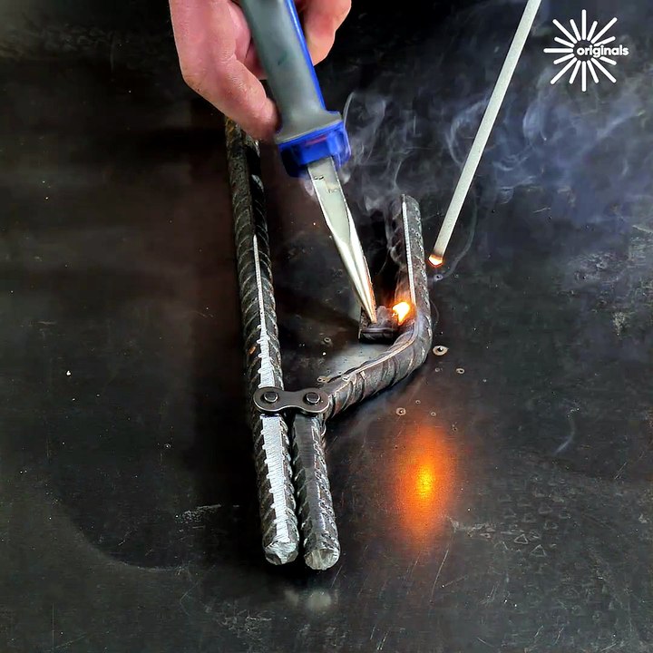 Turning rebar into a handy tool! 🛠️