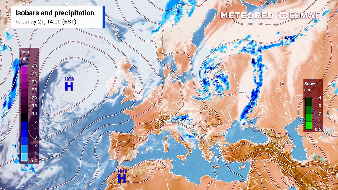 UK rain block is over the rain is coming this week