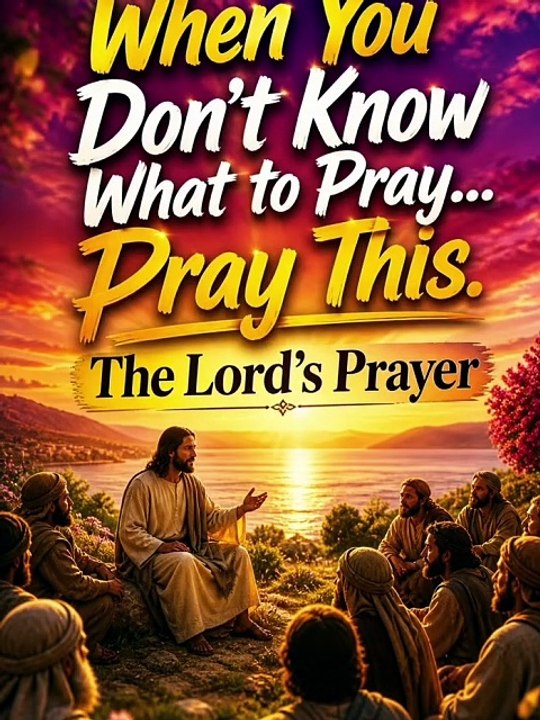 Pray this every morning the Lord’s Prayer to start  your day