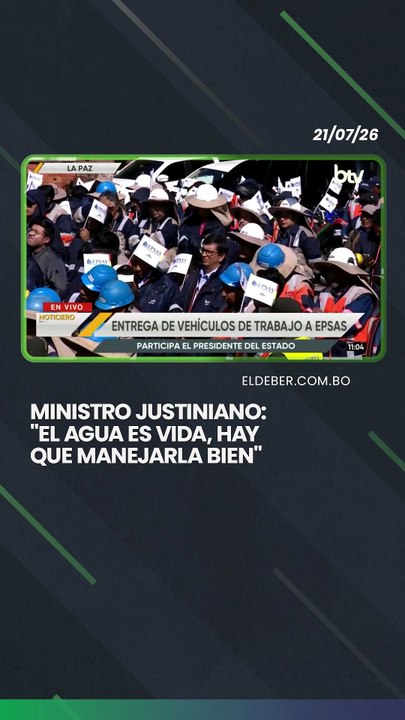 Ministro Justiniano: "El agua es vida, hay que manejarla bien"