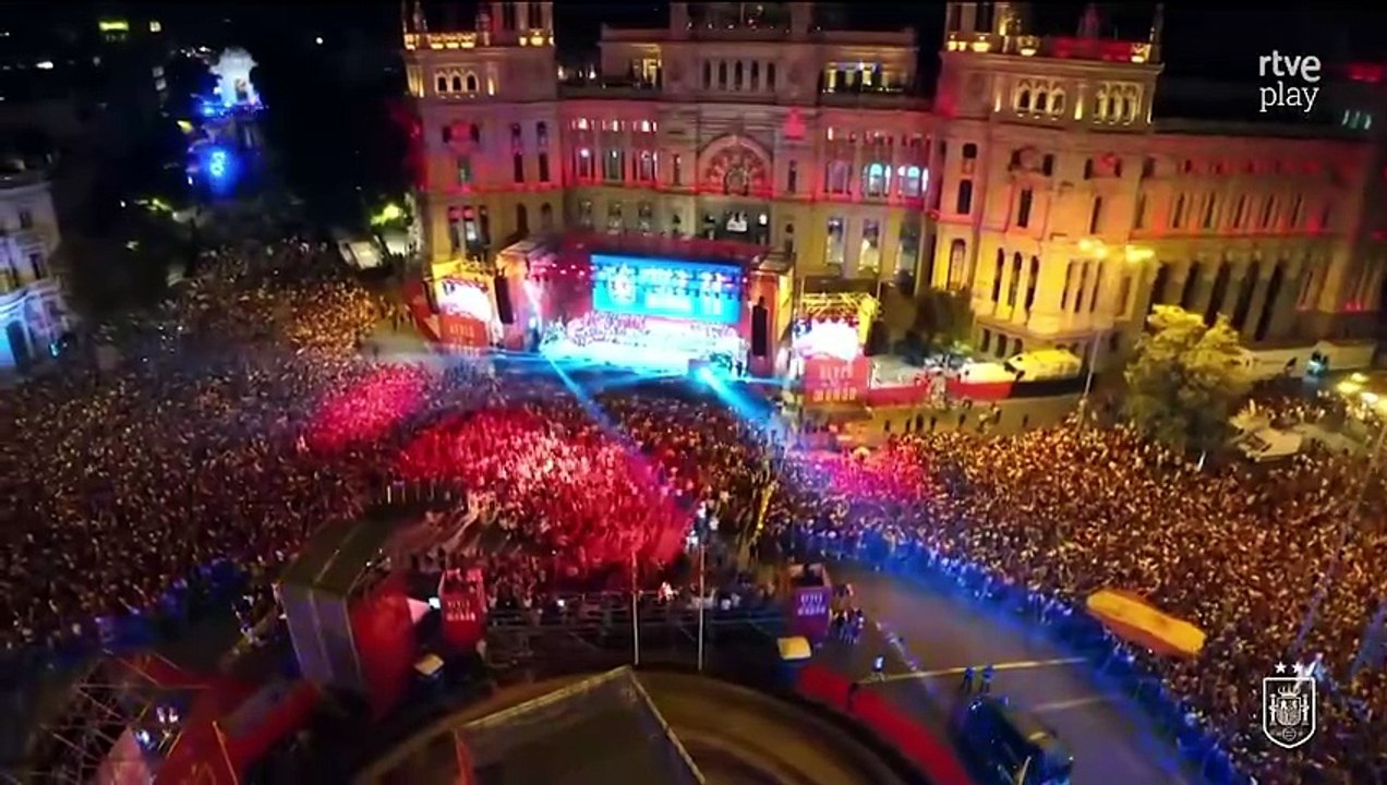 Recuerdo a María Caamaño en la fiesta del Mundial de la selección española (RTVE)