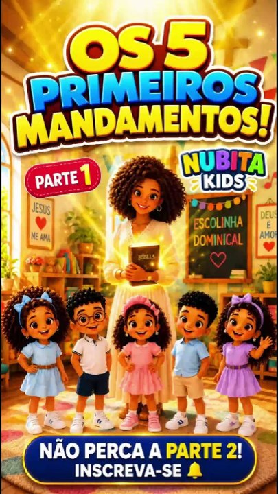 OS 5 PRIMEIROS MANDAMENTOS! 🌟 | 10 Mandamentos Para Crianças – Parte 1 | Nubita Kids