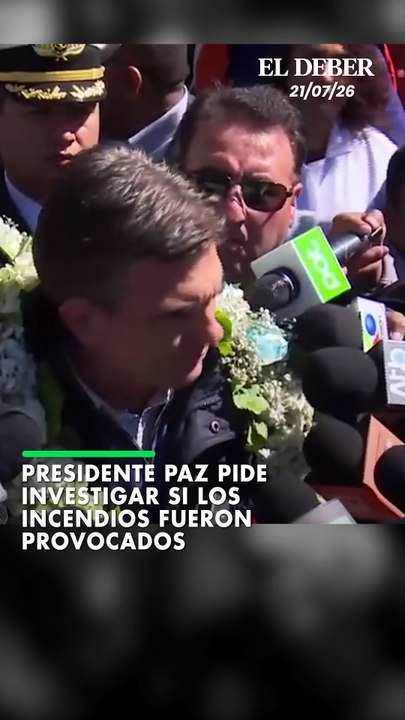 Presidente Paz pide investigar si los incendios fueron provocados