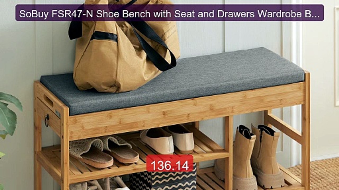 SoBuy FSR47-N Shoe Bench with Seat and Drawers Wardrobe Bench ... -- Hot Deal 2026 | Limited Offer!