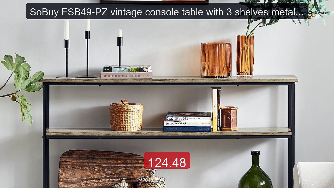 SoBuy FSB49-PZ vintage console table with 3 shelves metal hall... -- Best Buy 2026 | Great Quality!