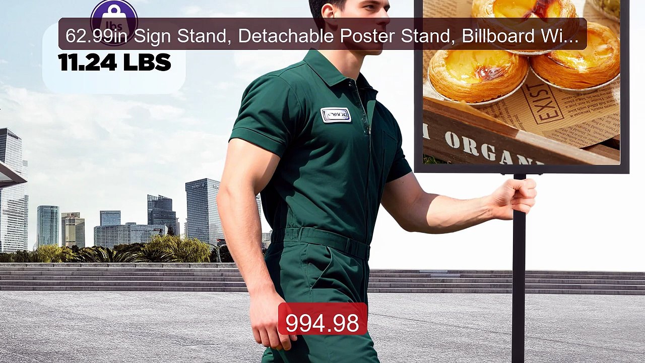 62.99in Sign Stand, Detachable Poster Stand, Billboard With Adjusta... -- Top Rated 2026 | Buy Now!
