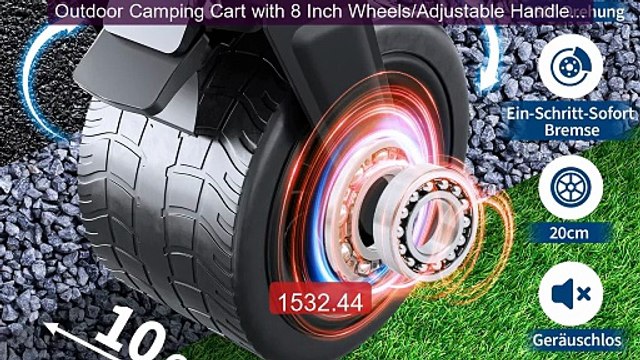 Outdoor Camping Cart with 8 Inch Wheels/Adjustable Handle 6... Top Pick 2026 | Unbeatable Price!