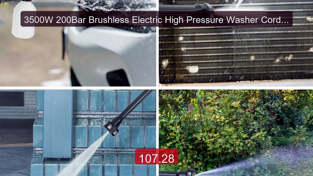 3500W 200Bar Brushless Electric High Pressure Washer Cordless ... Hot Deal 2026 | Limited Offer!