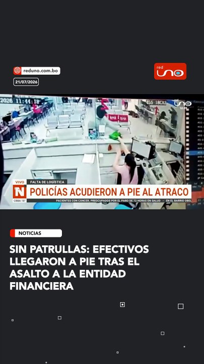Sin patrullas: efectivos llegaron a pie tras el asalto a la entidad  financiera