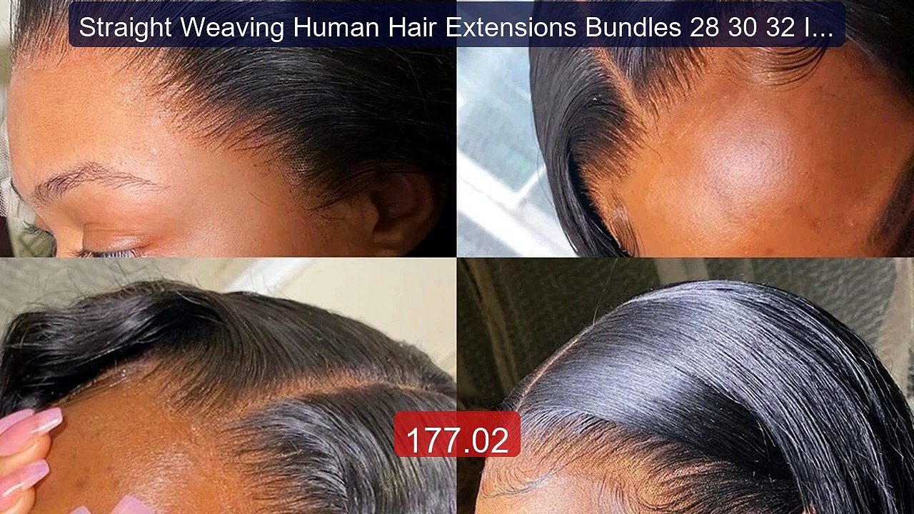 Straight Weaving Human Hair Extensions Bundles 28 30 32 Inch With 1... -- Top Rated 2026 | Buy Now!