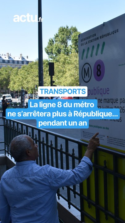 La ligne 8 ne desservira plus la station République pendant un an