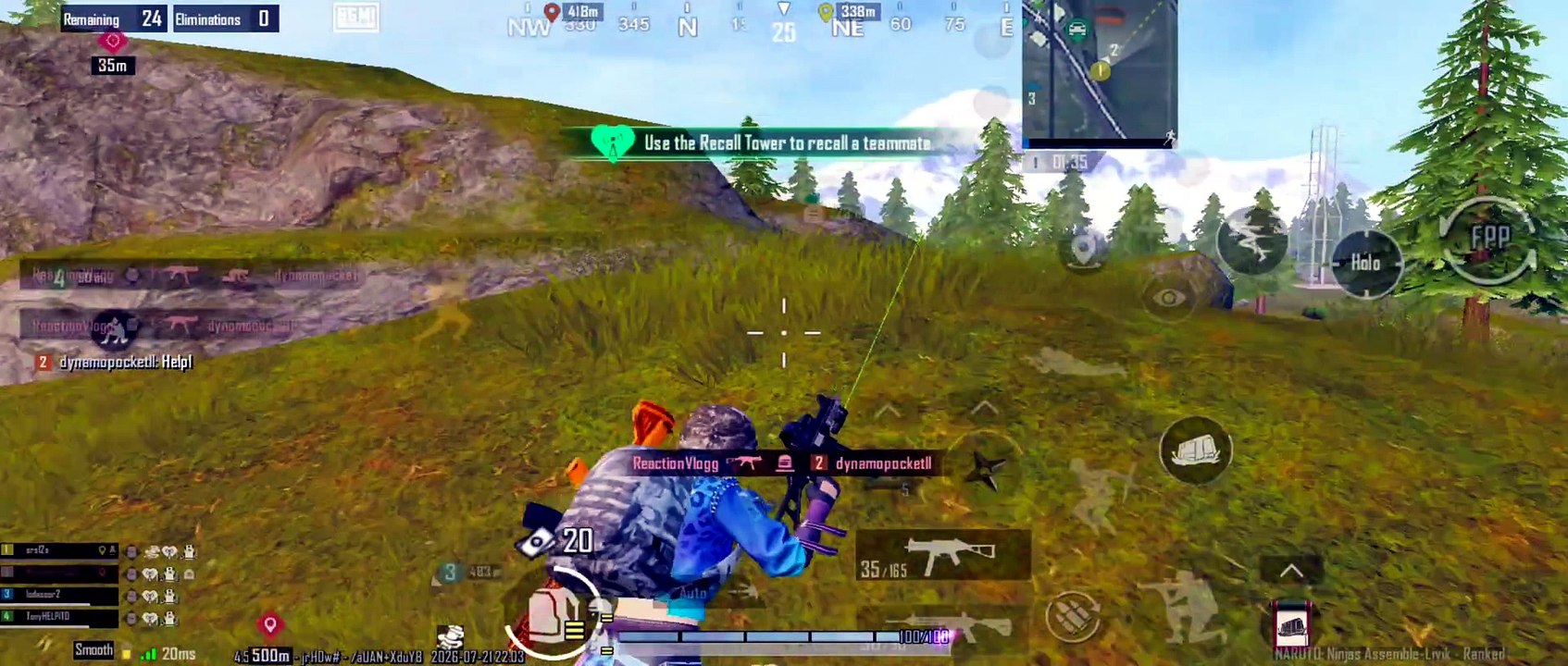 First game of Naruto edition PUBG BGMI