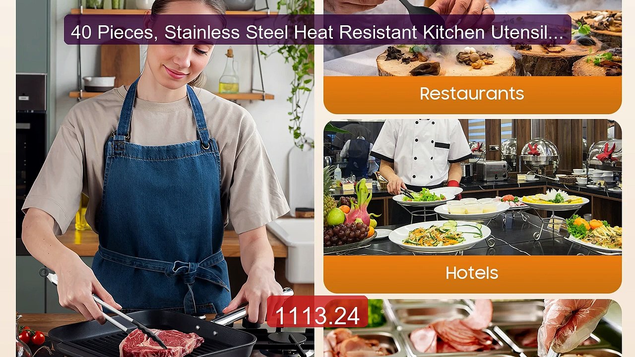 40 Pieces, Stainless Steel Heat Resistant Kitchen Utensils Kitchen... -- Best Deal 2026 | Shop Now!