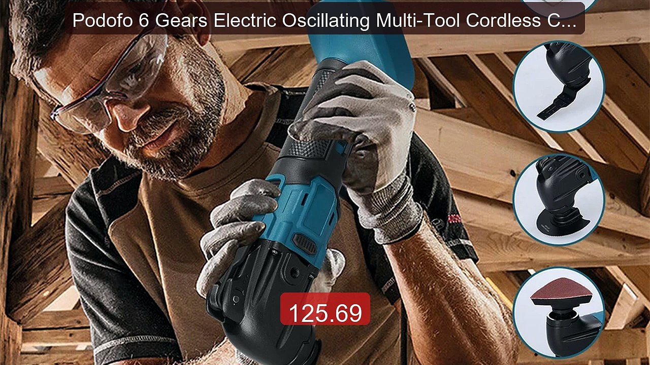 Podofo 6 Gears Electric Oscillating Multi-Tool...