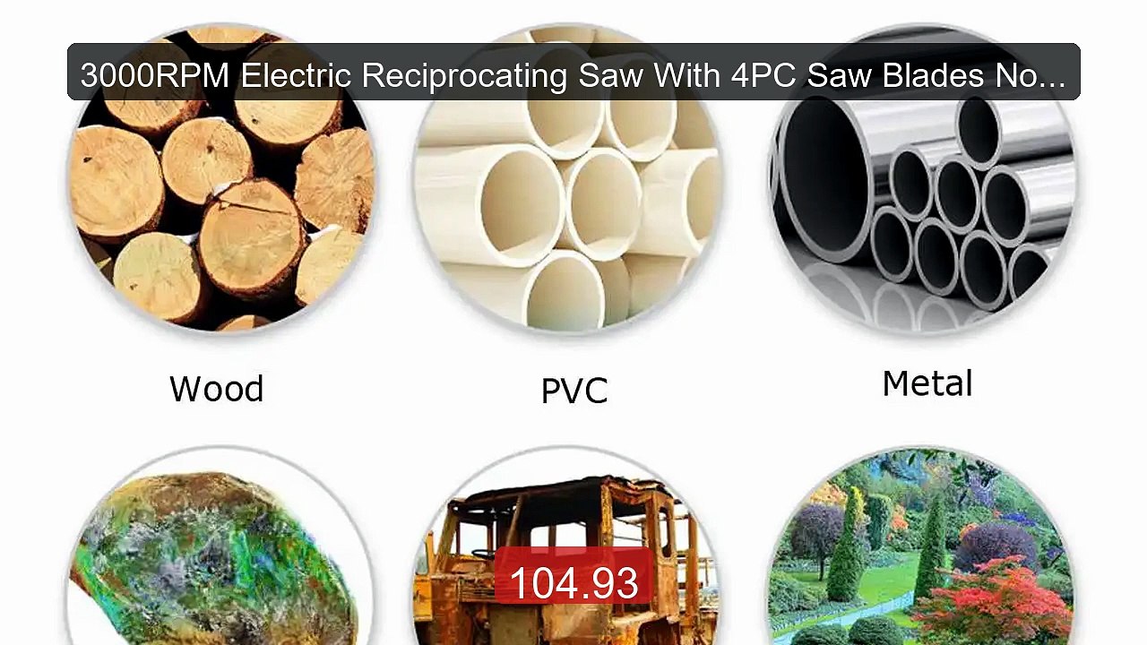 3000RPM Electric Reciprocating Saw With 4PC Saw Blades No Batt... -- Hot Deal 2026 | Limited Offer!