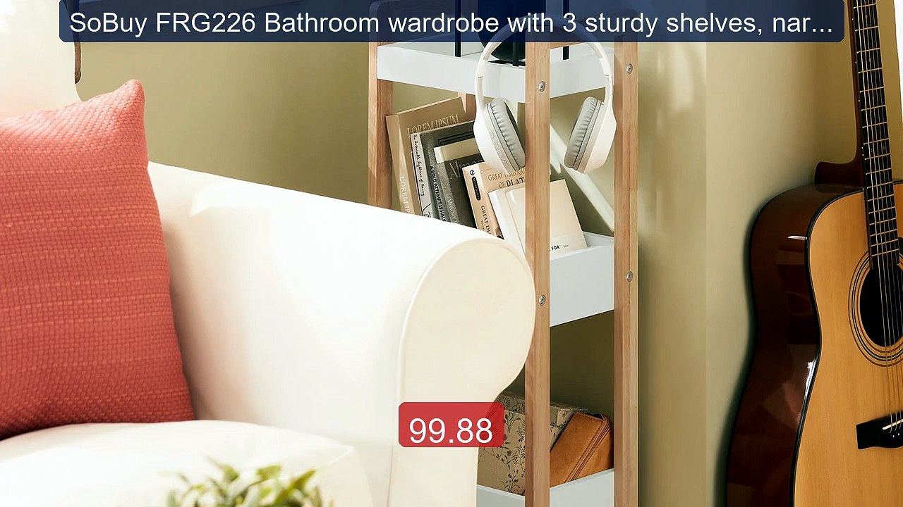 SoBuy FRG226 Bathroom wardrobe with 3 sturdy shelves, narrow bath ... -- Best Deal 2026 | Shop Now!