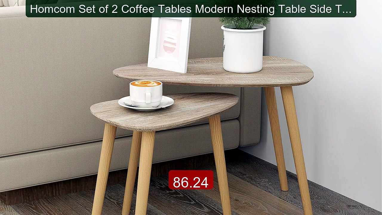 Homcom Set of 2 Coffee Tables Modern Nesting Table Side Tables Pin... -- Best Deal 2026 | Shop Now!
