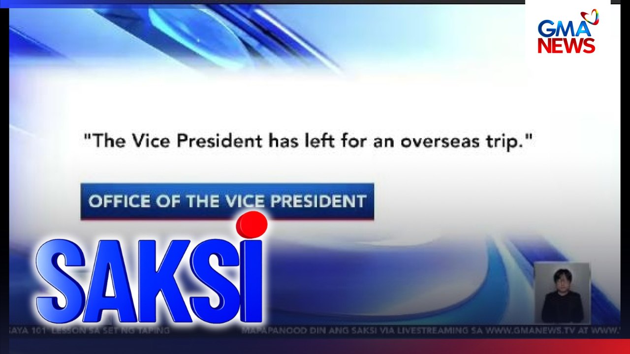 VP Sara Duterte, nasa The Hague, ayon sa kanyang defense team | Saksi
