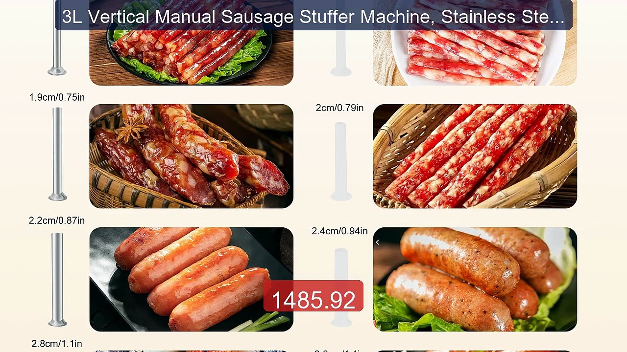 3L Vertical Manual Sausage Stuffer Machine, Stainless Steel... -- Top Pick 2026 | Unbeatable Price!