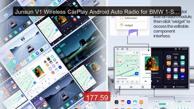 Junsun V1 Wireless CarPlay Android Auto Radio for BMW 1-Series... Hot Deal 2026 | Limited Offer!