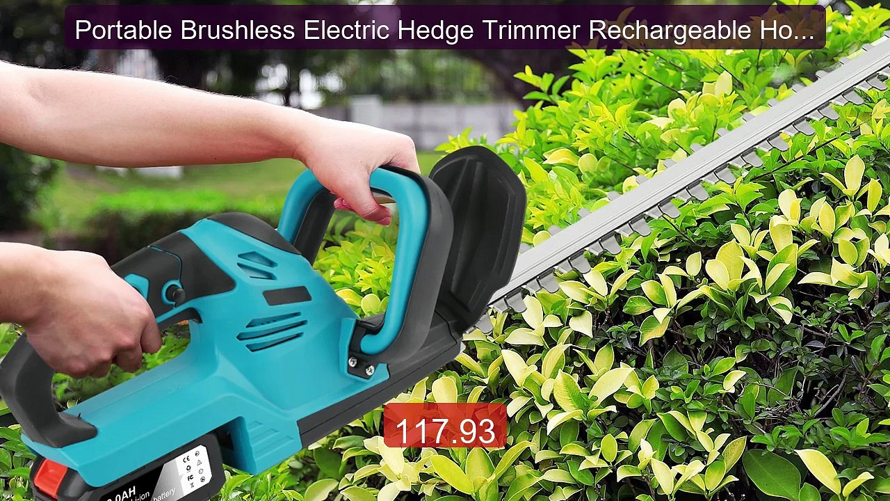 Portable Brushless Electric Hedge Trimmer Rechargeable Househo... -- Best Buy 2026 | Great Quality!
