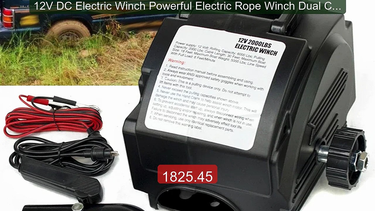12V DC Electric Winch Powerful Electric Rope Winch Dual Contro... -- Hot Deal 2026 | Limited Offer!