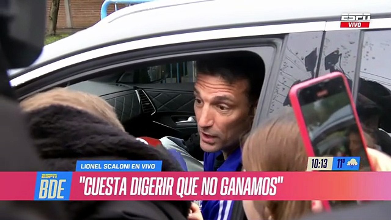 Scaloni habló con la prensa tras la vuelta al país
