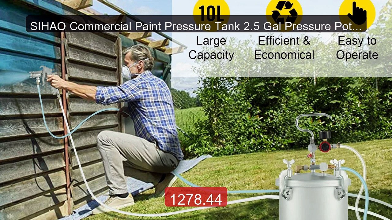 SIHAO Commercial Paint Pressure Tank 2.5 Gal Pressure Pot Tank... -- Hot Deal 2026 | Limited Offer!