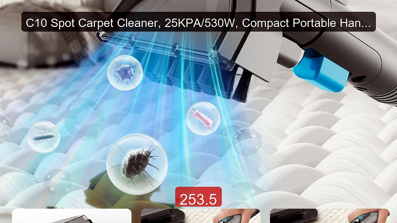 C10 Spot Carpet Cleaner, 25KPA/530W, Compact Portable Handhel... -- Amazing Value 2026 | Must Have!