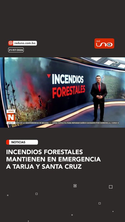Incendios forestales mantienen en emergencia a Tarija y Santa Cruz