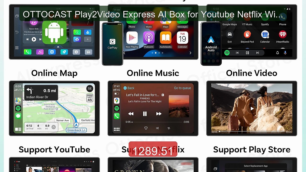 OTTOCAST Play2Video Express AI Box for Youtube Netflix Wire... -- Top Pick 2026 | Unbeatable Price!