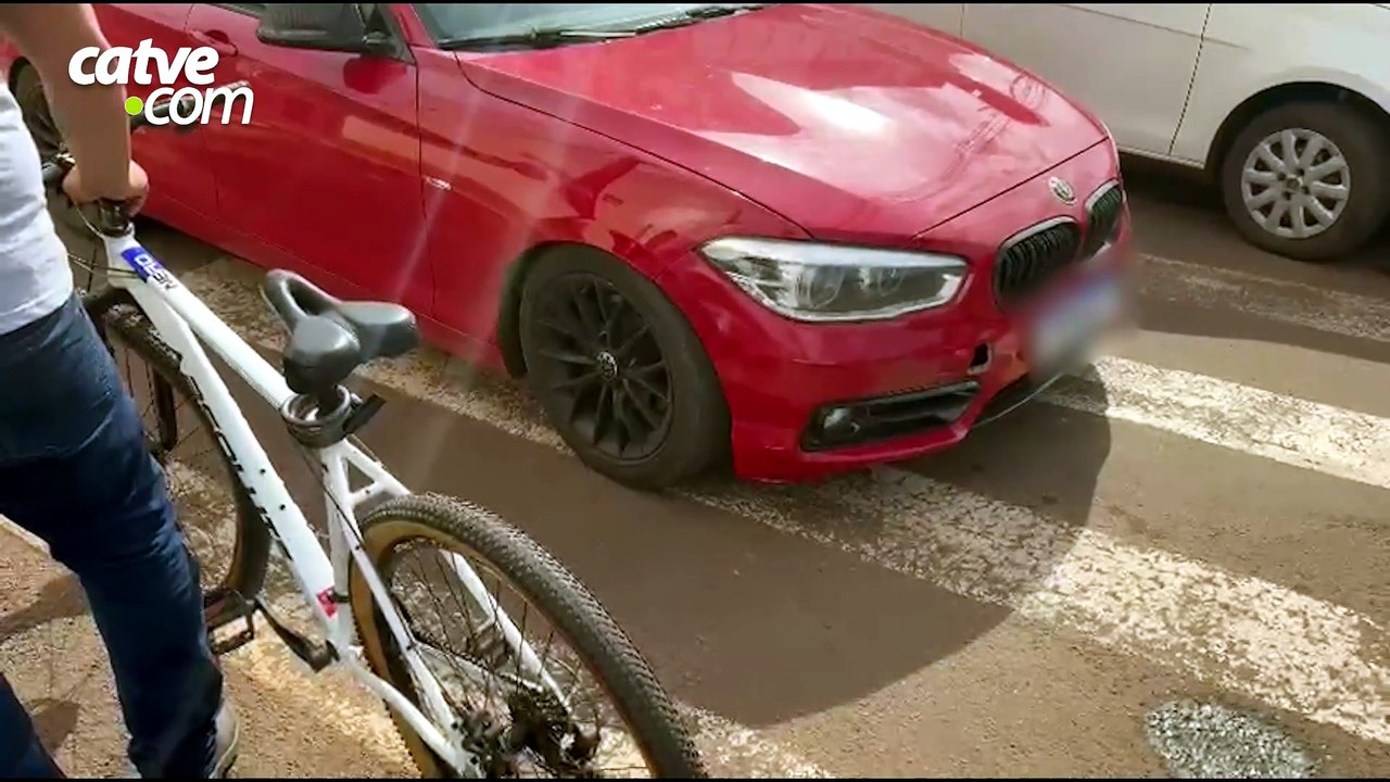 Ciclista fica ferido em acidente com BMW no Jardim Coopagro, em Toledo