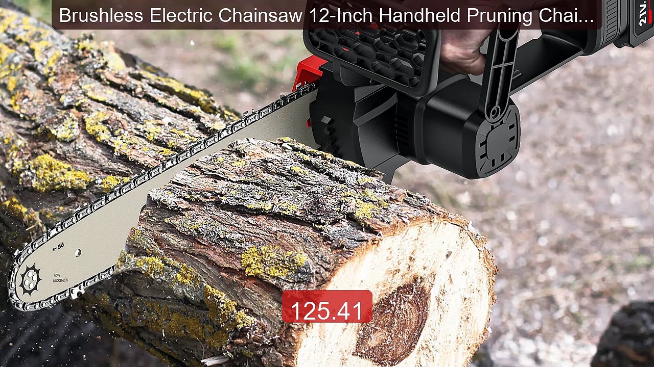 Brushless Electric Chainsaw 12-Inch Handheld Pruning Chainsaw ... -- Best Buy 2026 | Great Quality!
