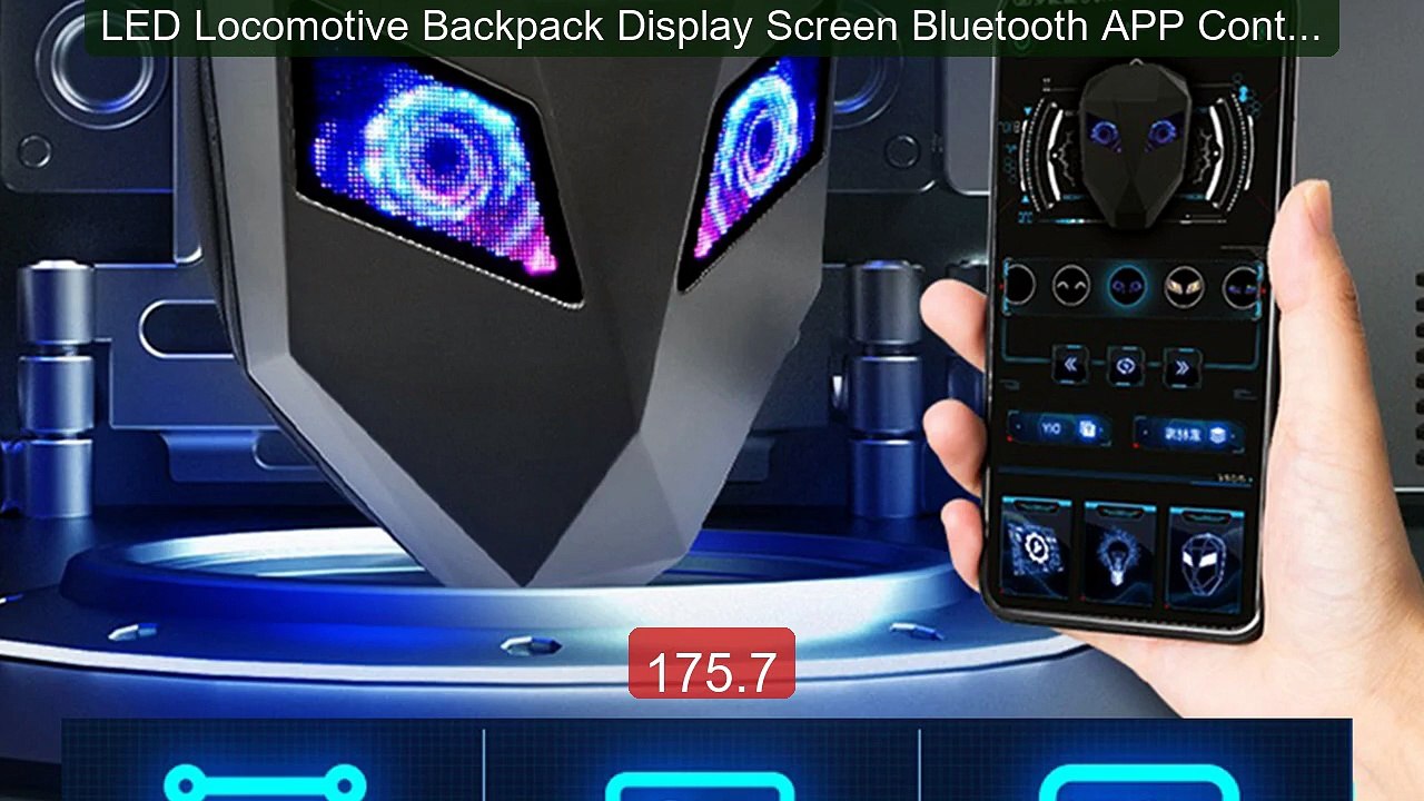 LED Locomotive Backpack Display Screen Bluetooth APP Control Smart... -- Best Deal 2026 | Shop Now!