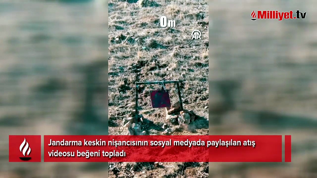Jandarma keskin nişancısının sosyal medyada paylaşılan atış videosu beğeni topladı