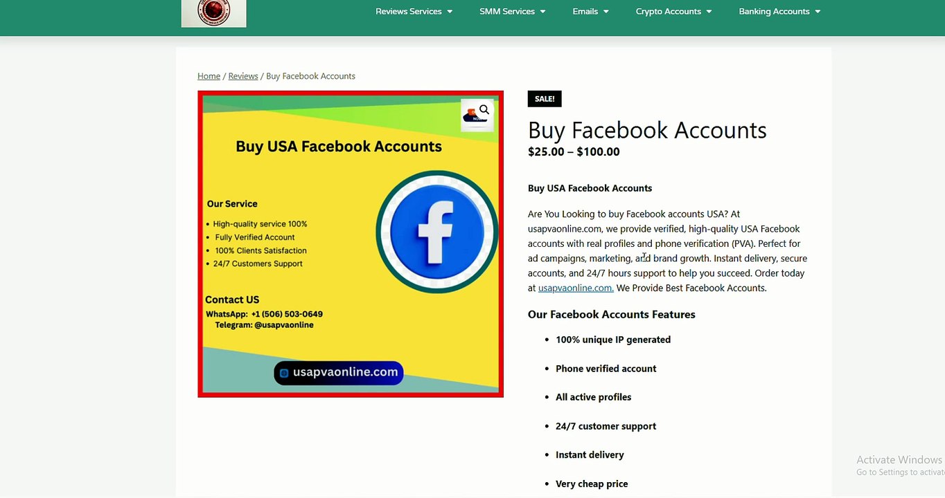 Buy Bulk Aged old Facebook Account With page Followers USA UK