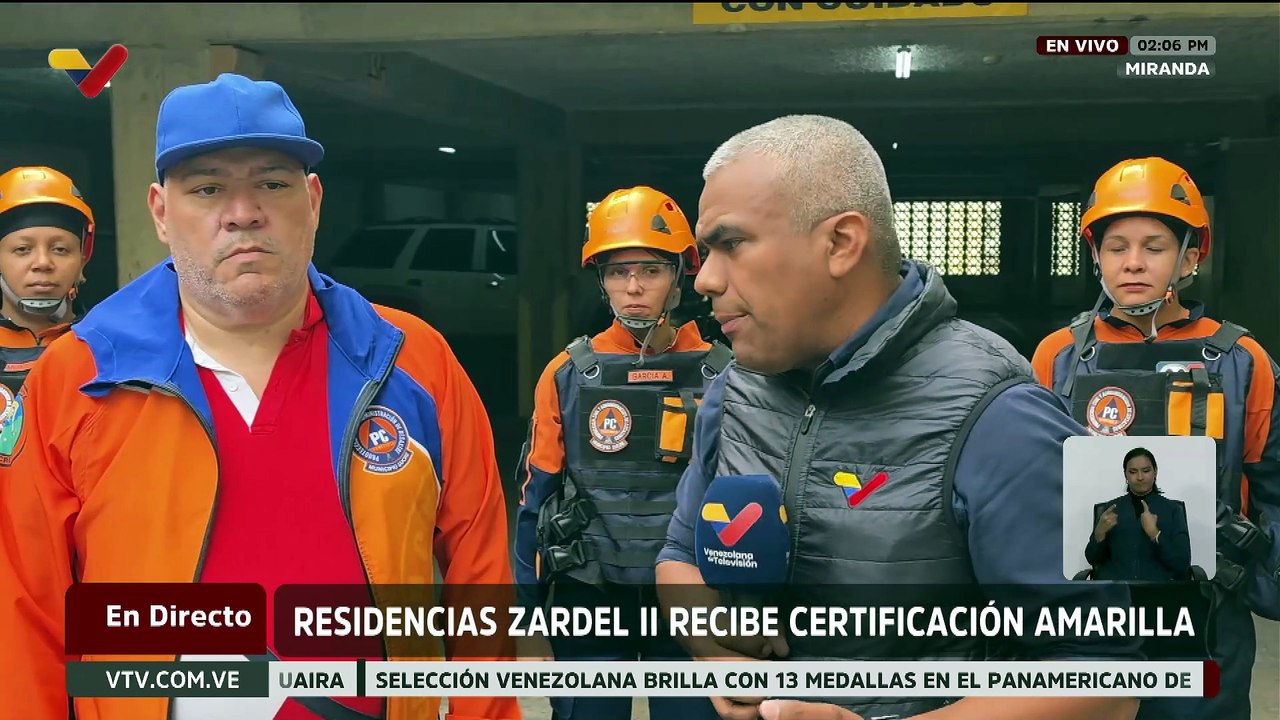 Miranda | Protección Civil inspeccionó la Residencia Zardel 2 y le asignó etiqueta amarilla