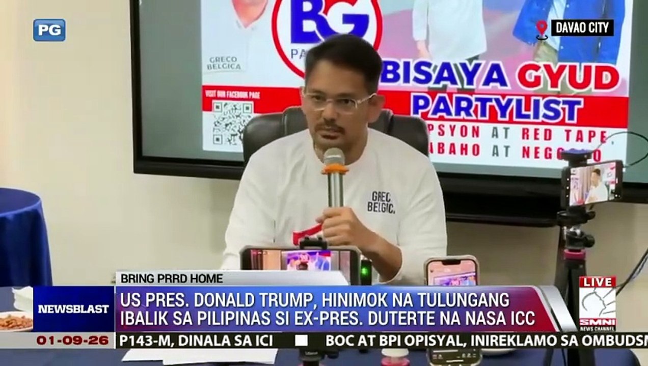 Greco Belgica Urges Donald Trump to Help Bring Duterte Back to the Philippines [Full Movie]