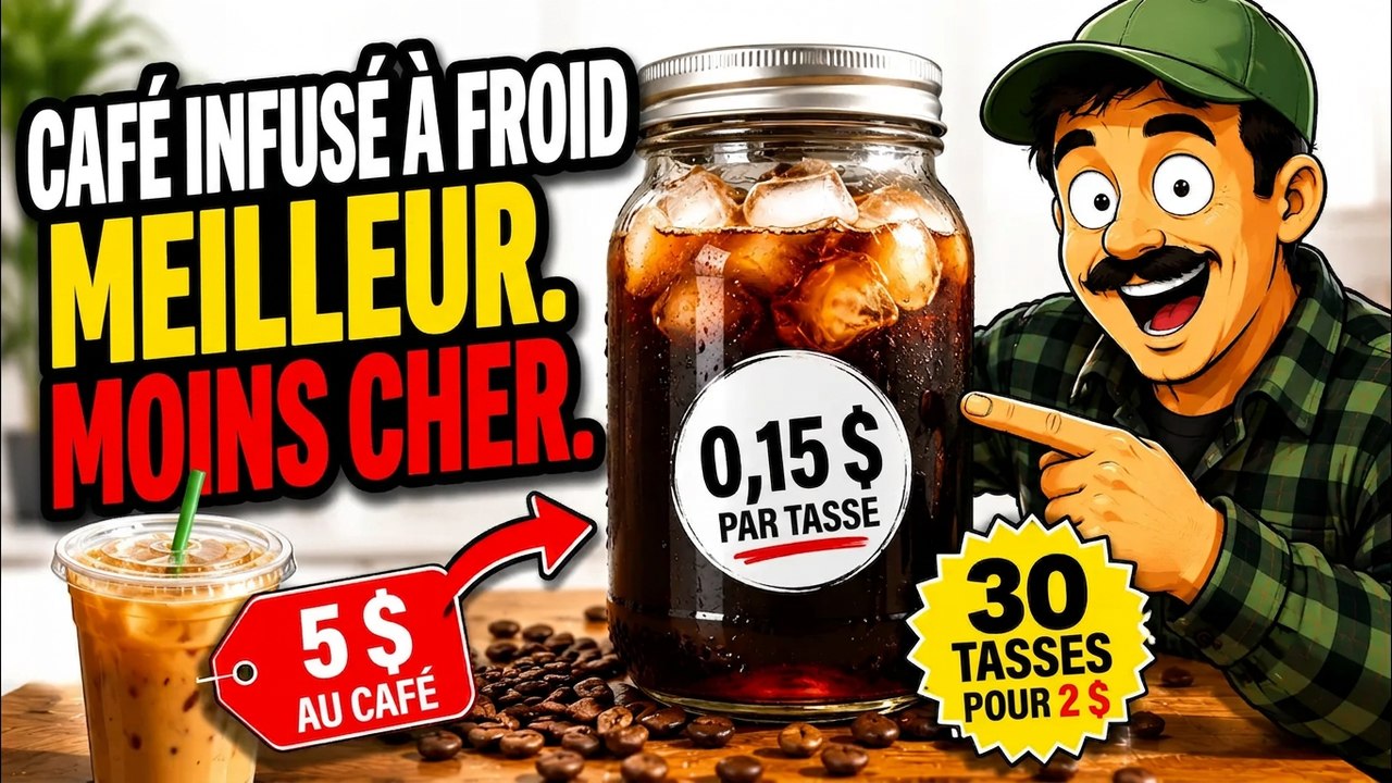 Arrête de payer 6 $ pour ton café : ce cold brew maison à 0,30 € est bien meilleur !