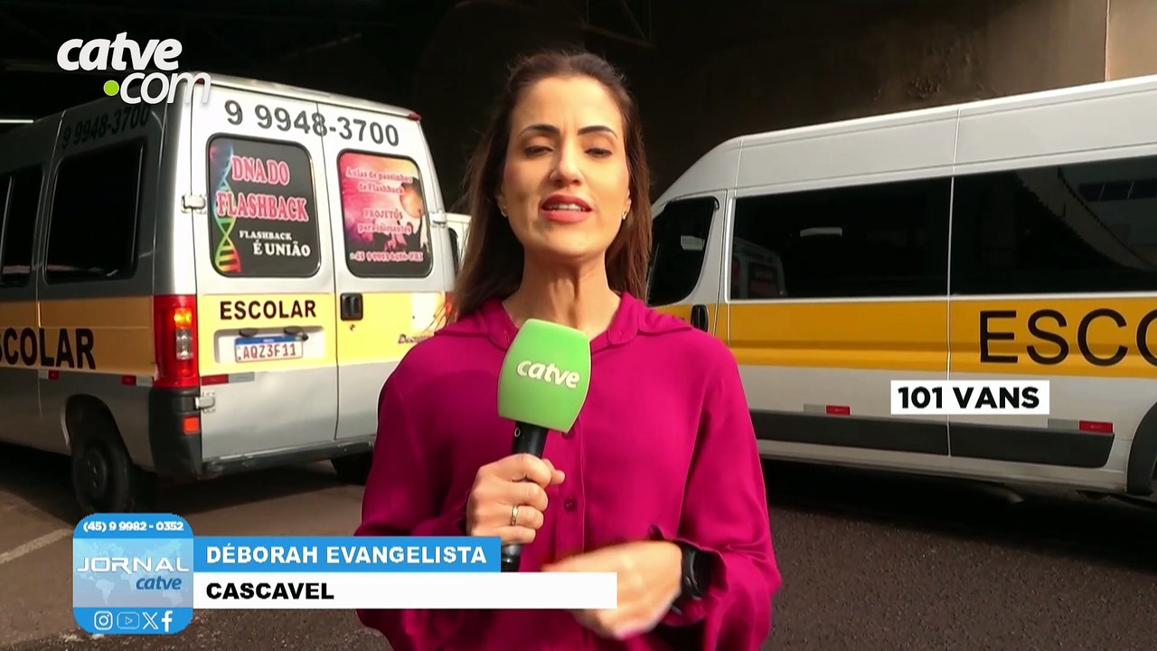 Vans escolares passam por vistoria obrigatória antes da volta às aulas em Cascavel